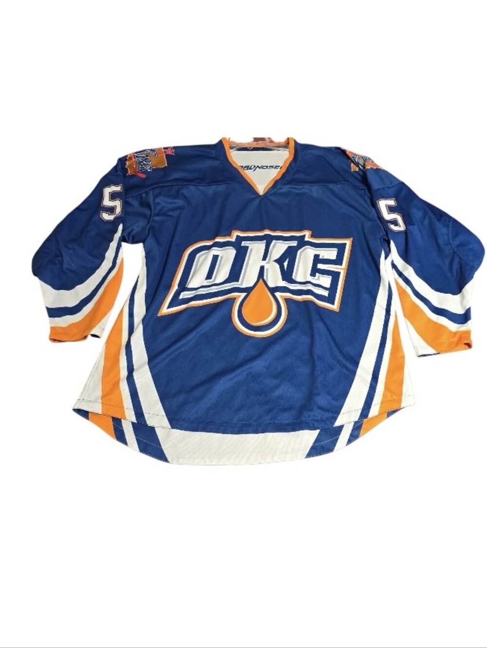 #x06 OKC Blue and Orange Hockey Jersey - Unbranded